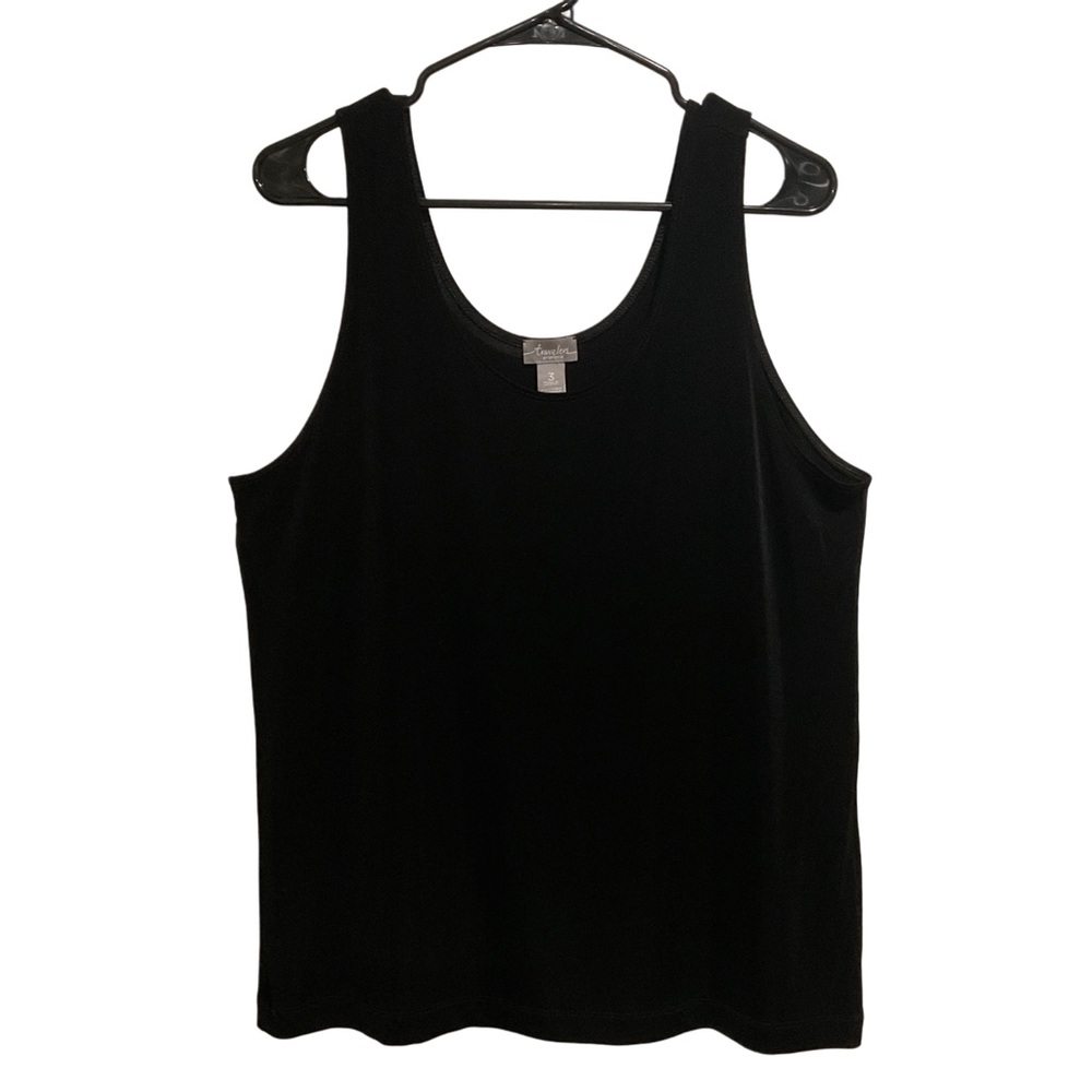Chico’s Travelers Tank‎ Top Black Round Neck Minimalist